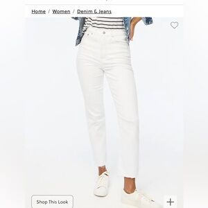J Crew Slim Boyfriend Jean SIZE 25 in White